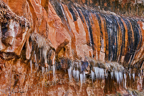 Zion Icy Rock Ledges