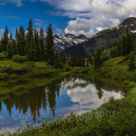 Mining Camp Reflection Colorado Mts