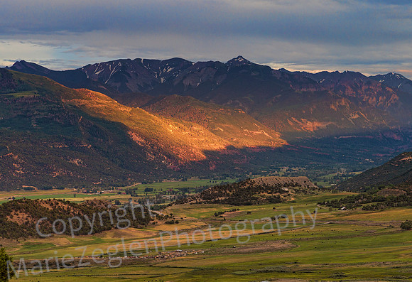 Sunset Reflection on Mountains