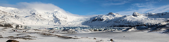 Skaftafell Panorama of Glacier