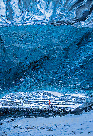 Ice Cave from Within Cave Portrait